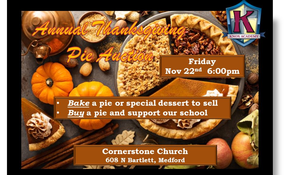 Annual Thanksgiving Pie Auction