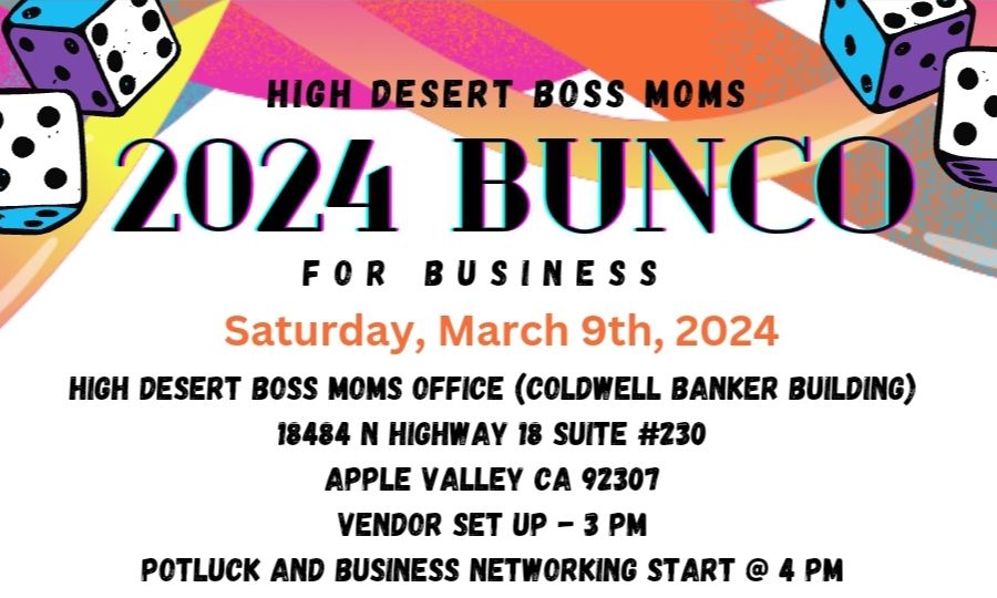 March 9th 2024 BEST BUNCO IN THE HIGH DESERT