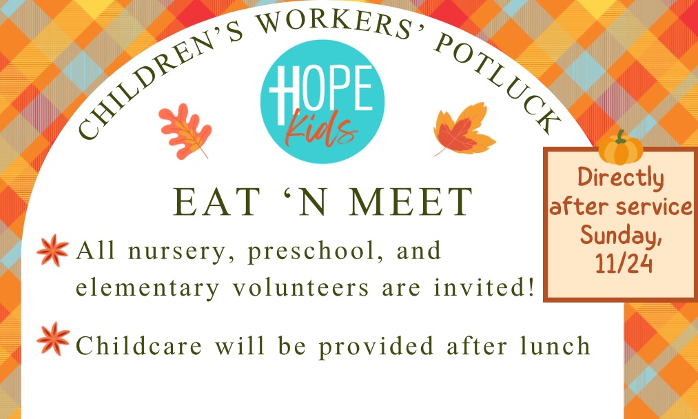 Children's Workers' Potluck - November