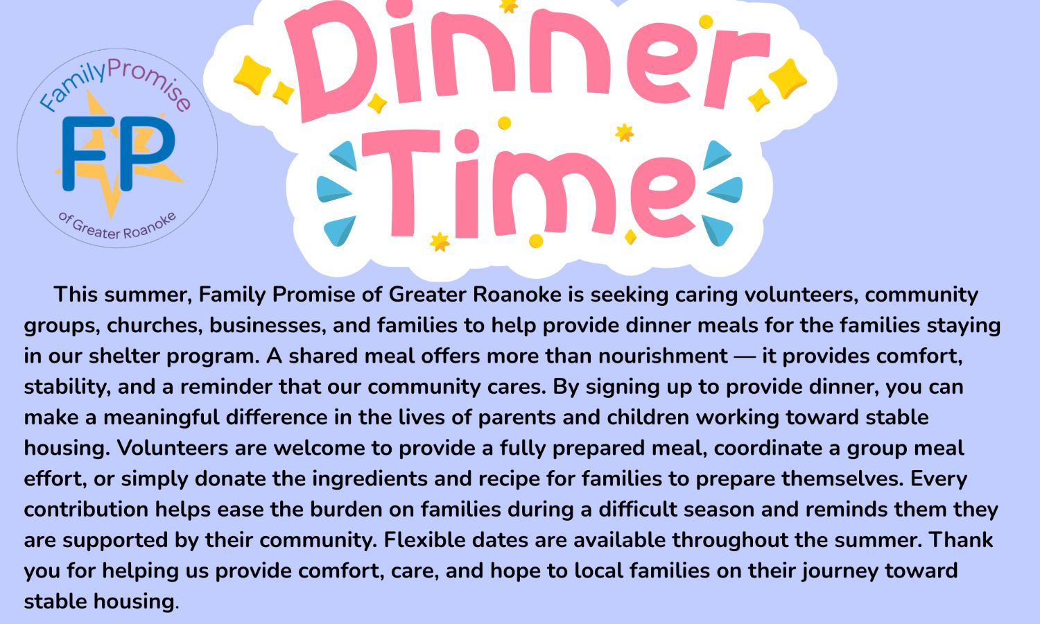Family Promise of Greater Roanoke Shelter Guests