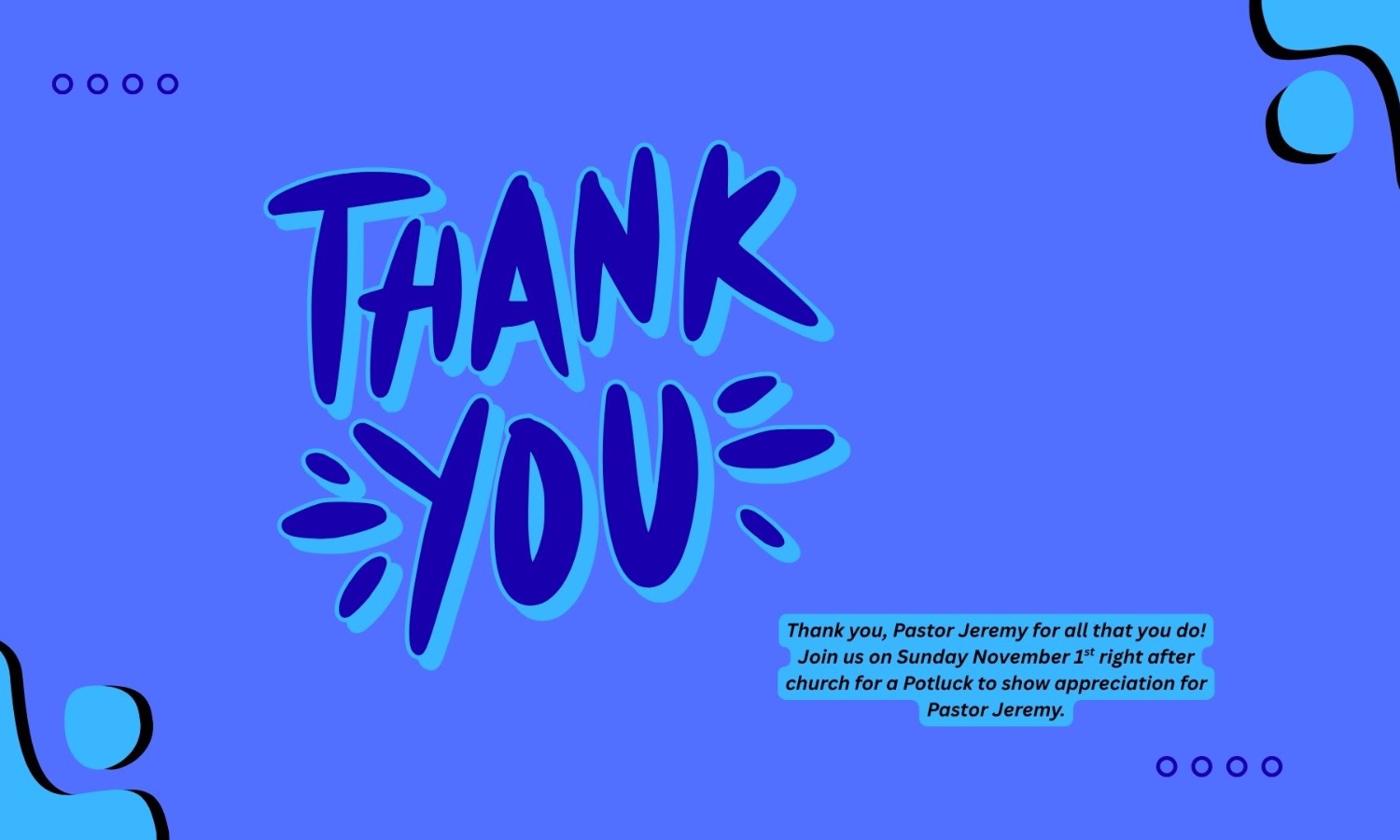 Pastor Appreciation Potluck