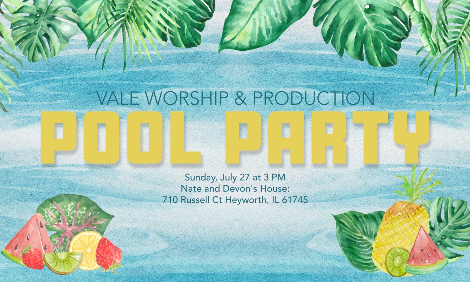 Vale Worship & Production Pool Party