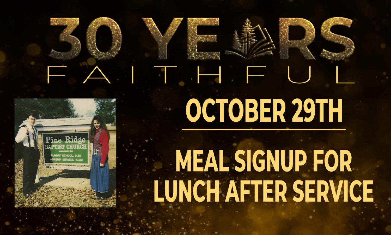 30th Anniversary/Pastor Appreciation Lunch - October 29th