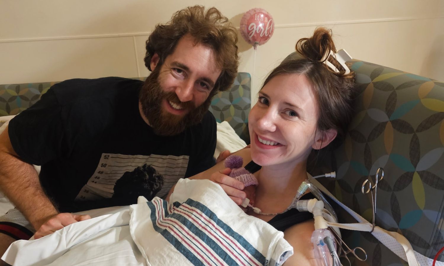 Stephanie, John, and Baby Elise